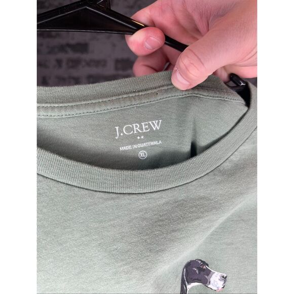 J. Crew | mens short sleeve shirt with dog - Picture 2 of 8